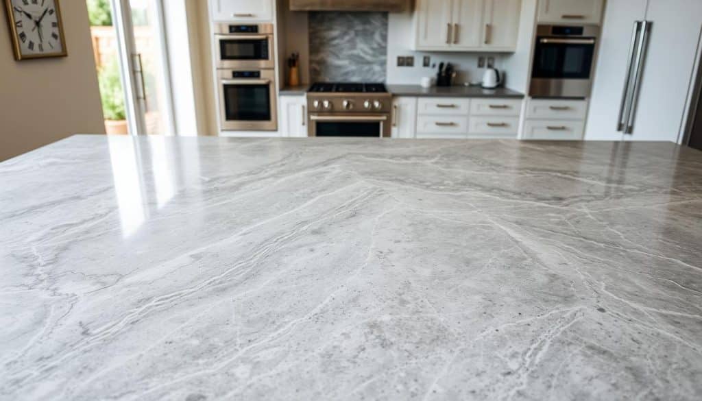 Leathered marble worktops challenges