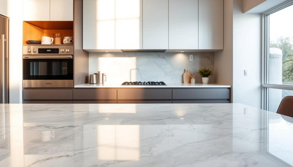 Leathered marble worktops pros